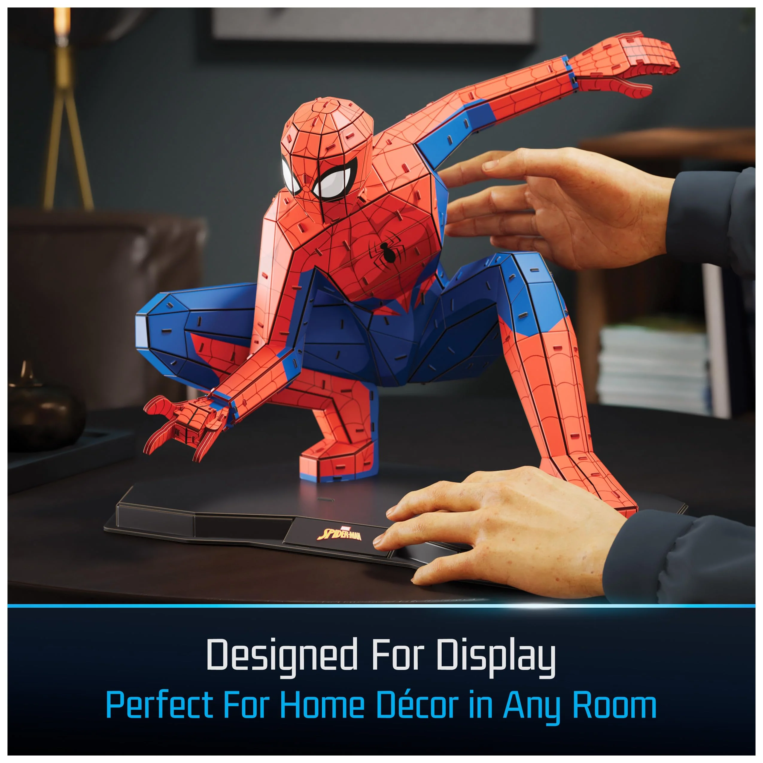 4D Build, Marvel Spider Man 3D Puzzle Model Kit Full-Body Pose, Marvel Collectibles & Desk Décor, Adult Puzzles, Easter Gift, 195 Pieces, 3D Puzzles, Gift Ideas for Ages 12 & Up - Image 4