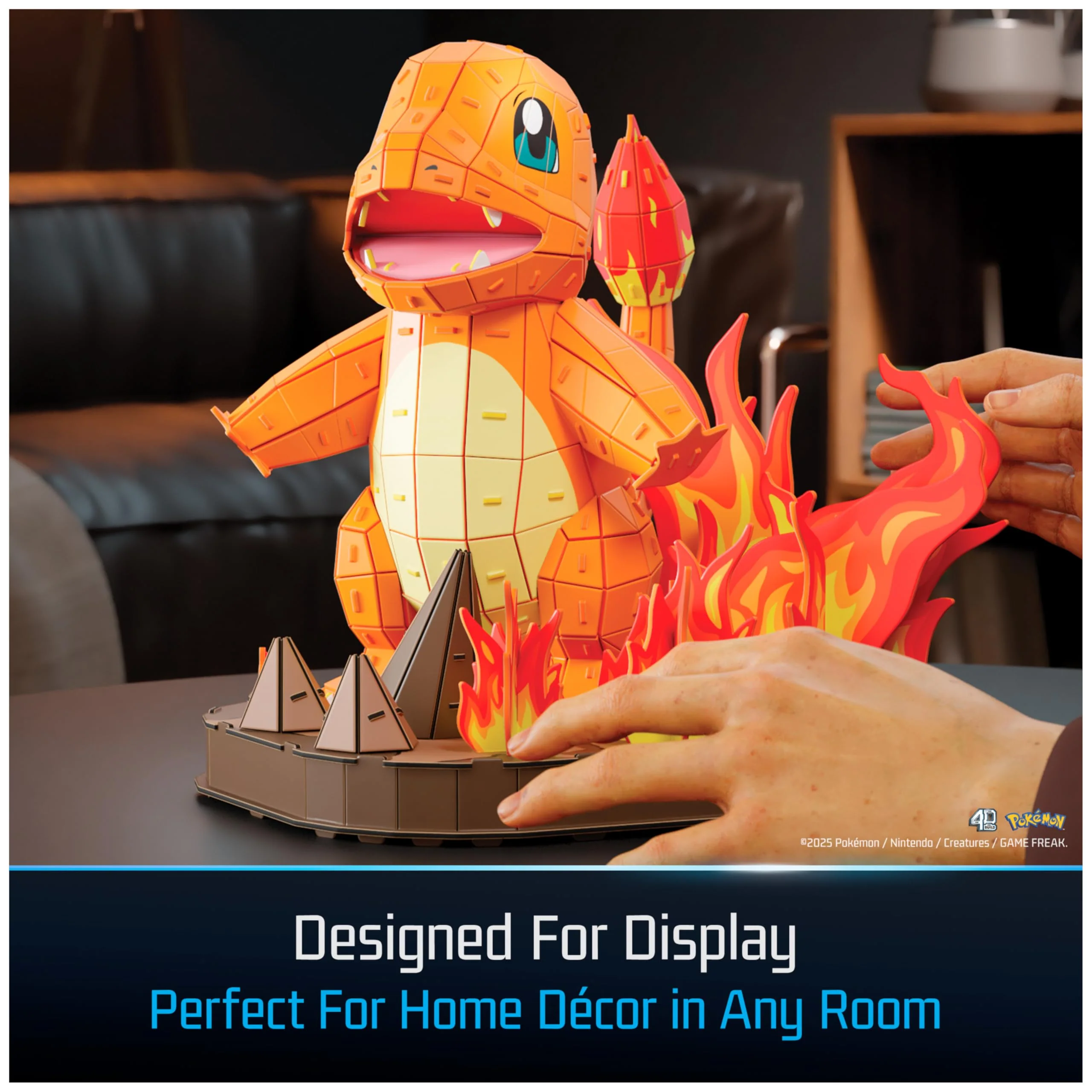 4D Build, Pokémon Charmander 3D Model Kit, Pokémon Figure, Kanto First Partner Collection, Desk Décor, 241 Pieces, Gift Ideas for Ages 12 & Up - Image 3
