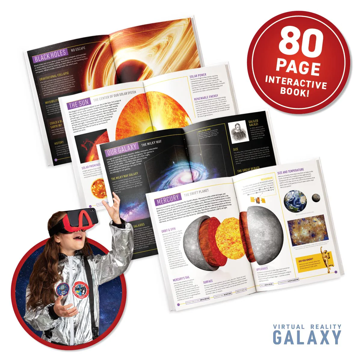 Abacus Brands Virtual Reality Galaxy Gift Box - Illustrated Interactive VR Book and STEM Learning Activity Set - Image 5