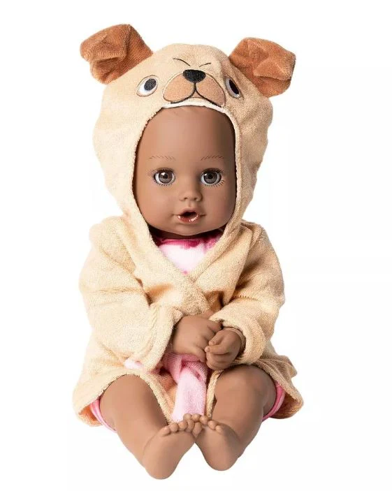 Adora Bath Toy Baby Doll in Baby Puggy Themed Bathrobe - 13 inch Water Toy with QuickDri Body - Image 2