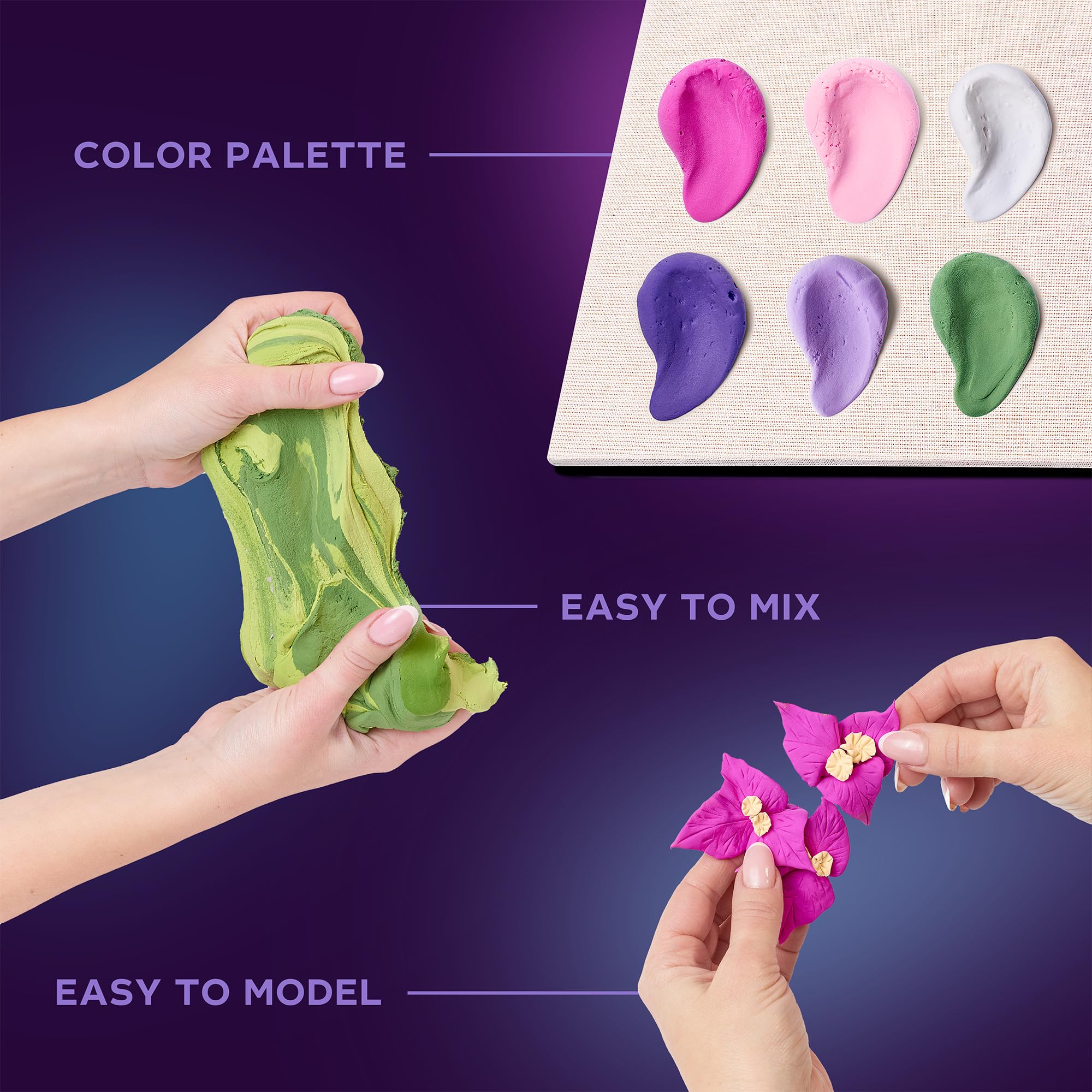 Air Dry Clay, Art Kit Inspiration , Succulents Art Set 3D for Home Wall Decor ,Craft Кits for Adults and Teen, Craft Box with Modeling Clay for Succulents Fun Stuff Hobby Кits Succulent DIY Кits - Image 5
