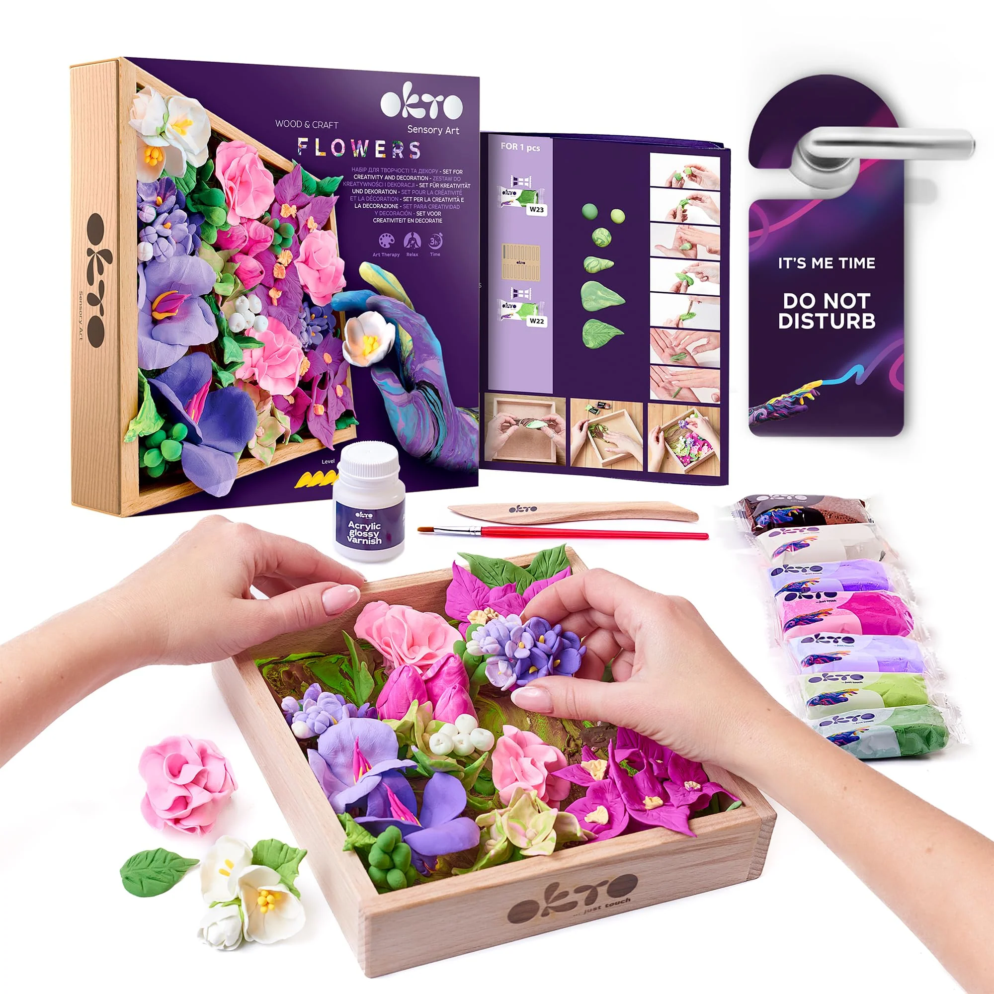 Air Dry Clay, Art Kit Inspiration , Succulents Art Set 3D for Home Wall Decor ,Craft Кits for Adults and Teen, Craft Box with Modeling Clay for Succulents Fun Stuff Hobby Кits Succulent DIY Кits - Image 8