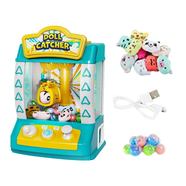 Arcade Candy Capsule Claw Game Prizes Toy, Electronic Small Toys, Claw Machine Arcade Game for Toddlers Girls Boys Best Gifts Green 4 Dolls - Image 2