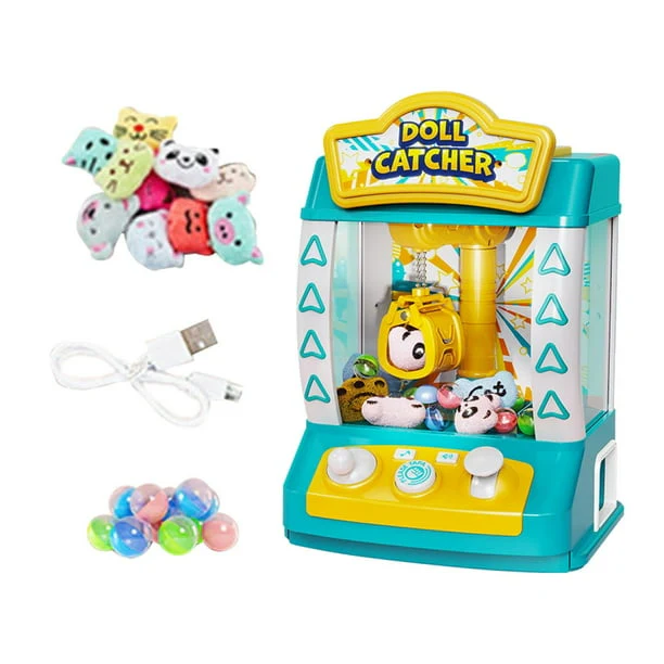 Arcade Candy Capsule Claw Game Prizes Toy, Electronic Small Toys, Claw Machine Arcade Game for Toddlers Girls Boys Best Gifts Green 4 Dolls - Image 3
