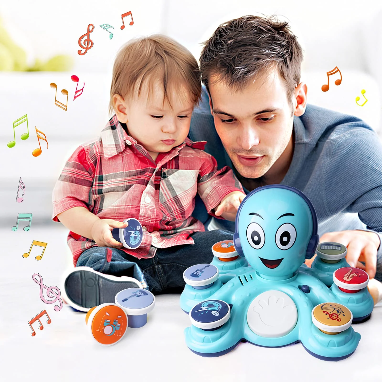 Baby Musical Toys Learning Toys for Toddlers, Octopus Music Toys, Preschooler Musical Educational Instruments Toy - Image 5