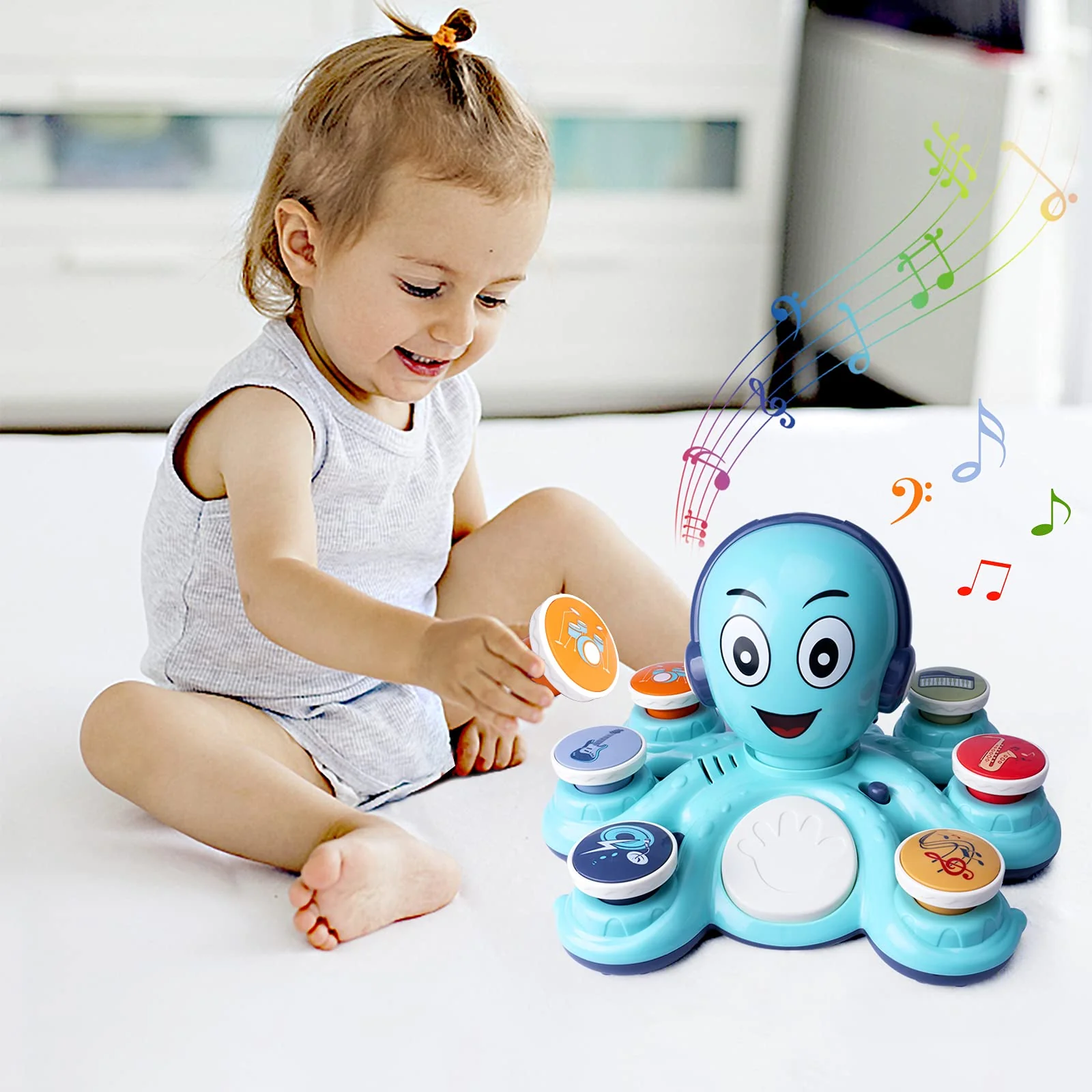 Baby Musical Toys Learning Toys for Toddlers, Octopus Music Toys, Preschooler Musical Educational Instruments Toy - Image 6