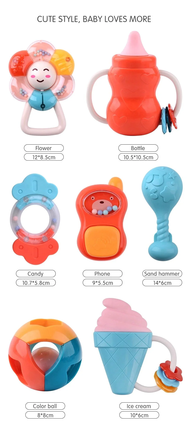 Baby Rattle/Teether Toy Set, Huanger - Image 3