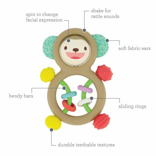 Baby Toy, Infantino: Busy Lil' Sensory Rattle 3M+ - Image 4