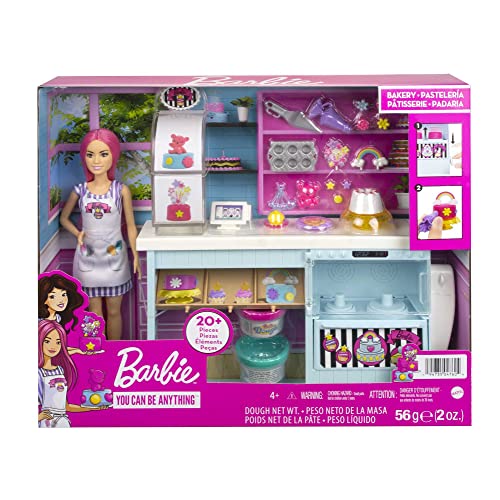 Barbie Bakery Doll & Playset with Pink-Haired Petite Doll, Baking Station, Cake-Making Molds & Dough & 20+ Accessories - Image 6