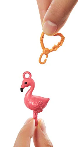 Barbie Club Chelsea Dress-Up Doll, 6-in Brunette in Flamingo Costume, with Pet Kitten and Accessories - Image 4