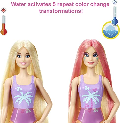 Barbie Color Reveal Doll with 7 Surprises, Color Change and Accessories, Palm Trees Series - Image 5