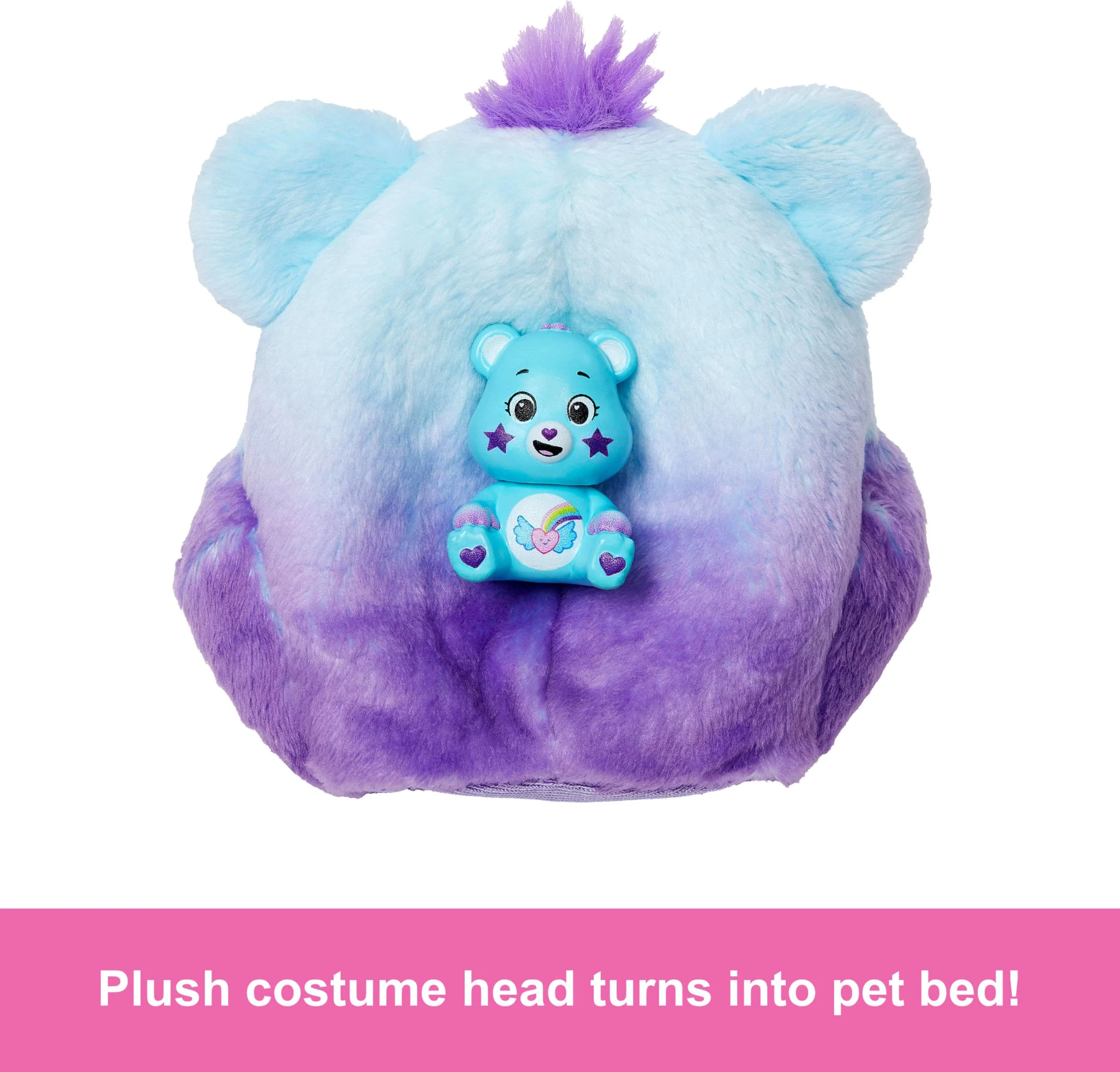 Barbie Cutie Reveal Care Bears Doll & Accessories, Series 2 Dream Bright Bear with 10 Surprises Including Color Change & Mini Bear - Image 4