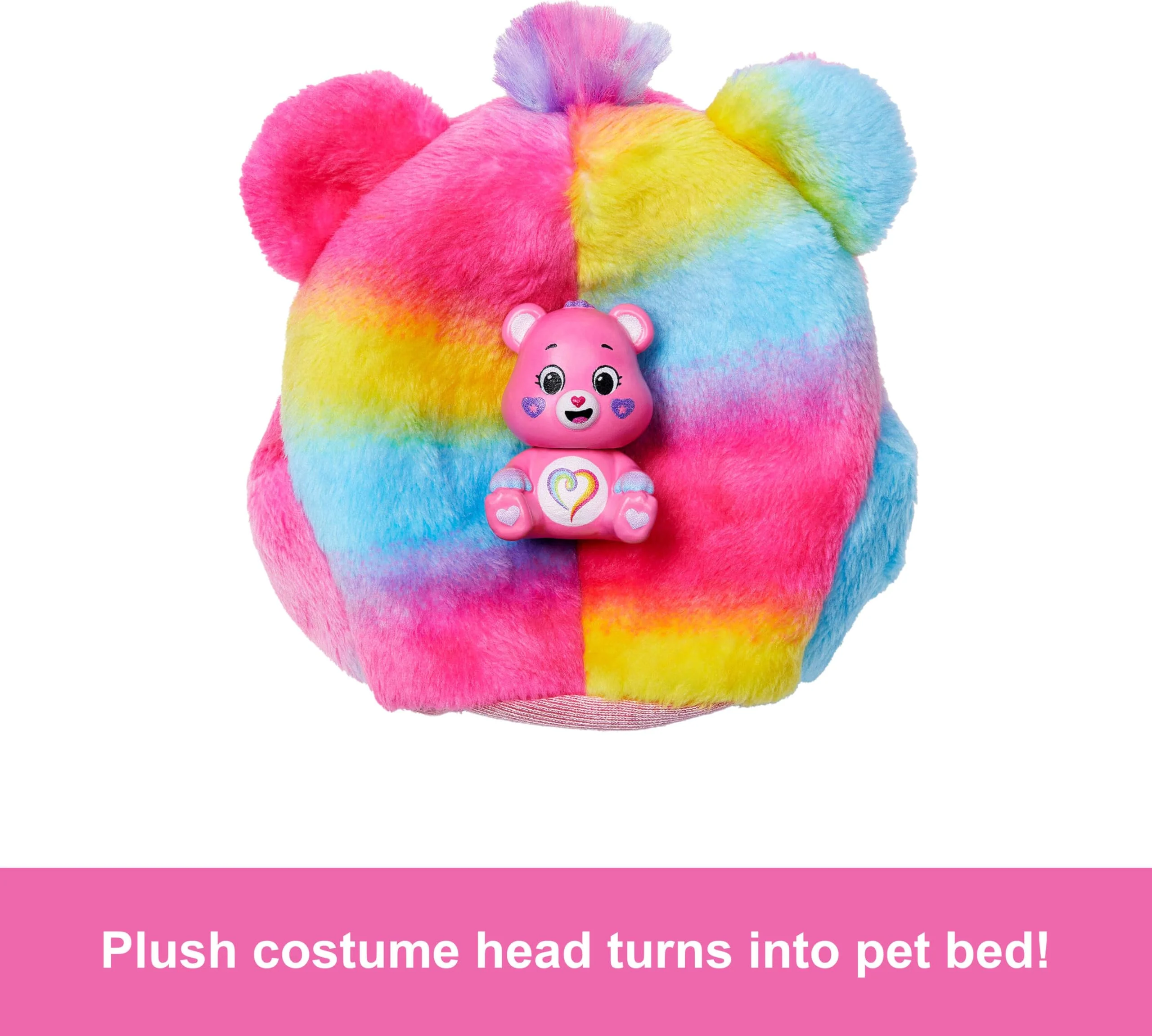 Barbie Cutie Reveal Care Bears Doll & Accessories, Series 2 Togetherness Bear with 10 Surprises Including Color Change & Mini Bear - Image 4