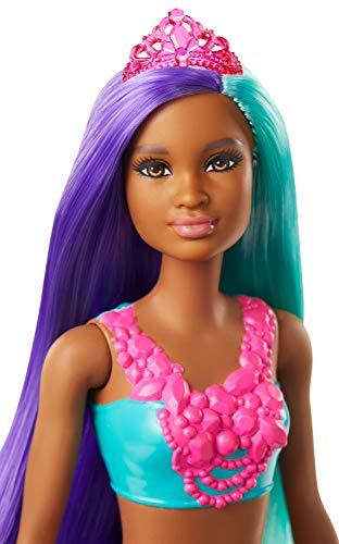 Barbie Dreamtopia Mermaid Doll, 12-inch, Teal and Purple Hair - Image 3
