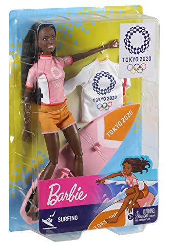 Barbie Olympic Games Tokyo 2020 Surfer Doll with Surf Uniform