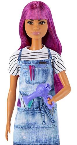Barbie Salon Stylist Doll 12" with Purple Hair & Comb Accessories - Image 4