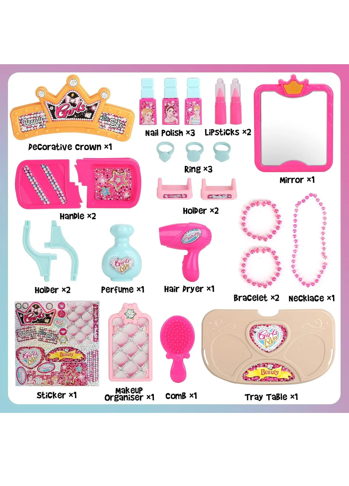 Beauty Set For Girls with Light and Sound - Image 3
