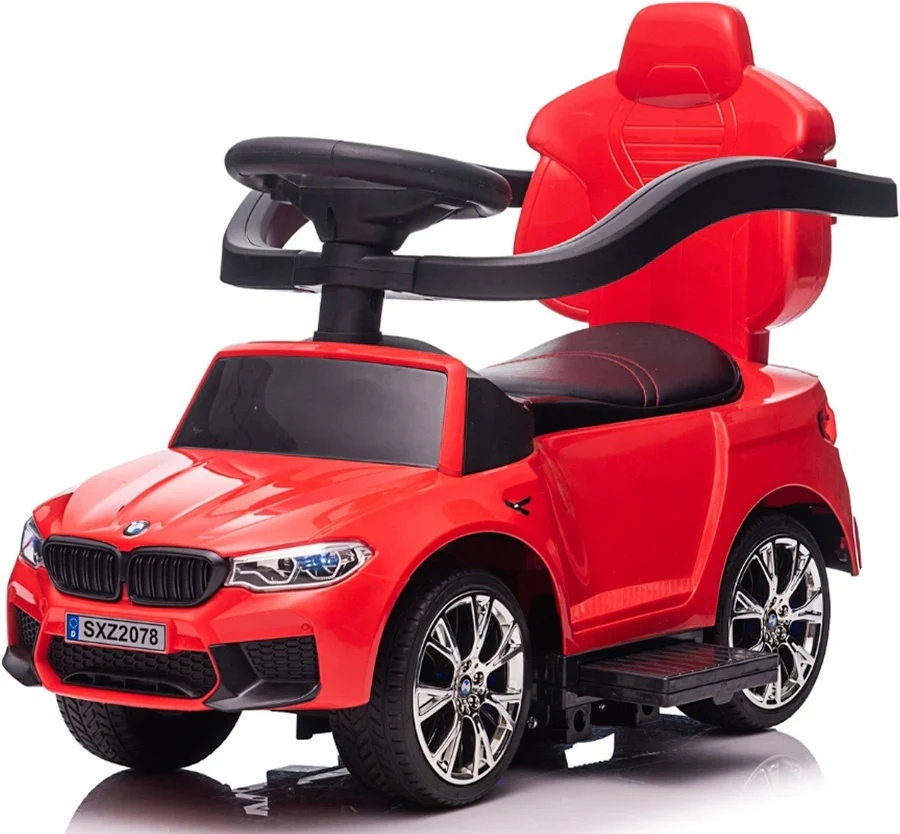 Best Ride On Cars BMW 4 in 1 Push Car, Red