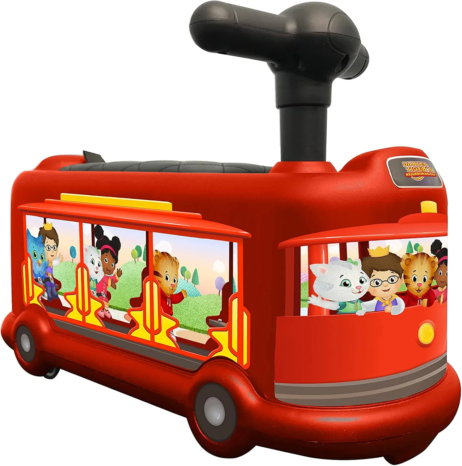 Best Ride On Cars Daniel Tiger's Trolley Push Car, Red - Image 7