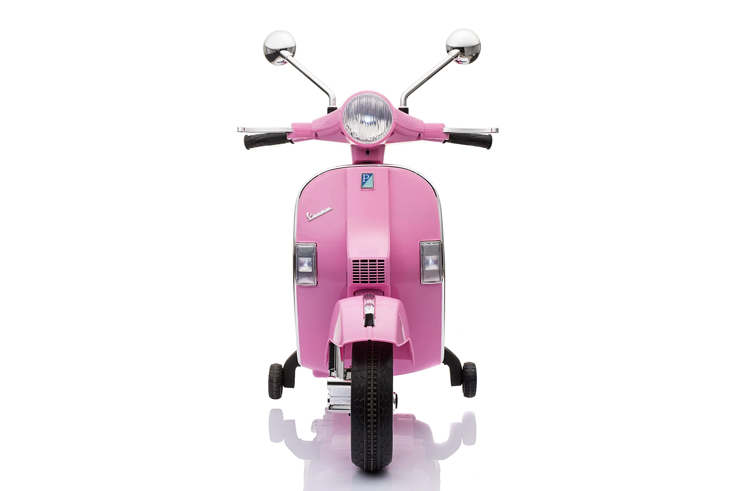 Best Ride On Cars Vespa Scooter, 12V Battery Powered Ride On Car - Electric Scooter for Kids with Leather Seat, Real Lights & Sounds, USB/AUX/SD Slot, Ages 2-5 Years Old, Large New - Image 2