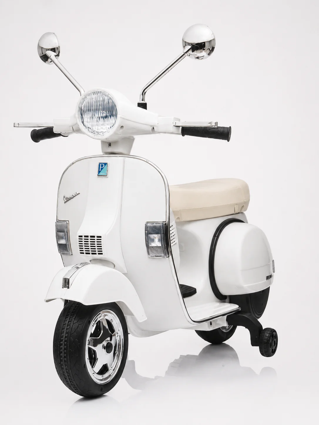 Best Ride On Cars Vespa Scooter, 12V Battery Powered Ride On Car - Electric Scooter for Kids with Leather Seat, Real Lights & Sounds, USB/AUX/SD Slot, Ages 2-5 Years Old, Large New - Image 8