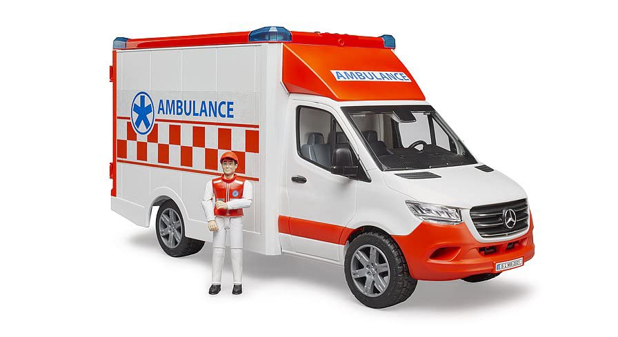 Bruder MB Sprinter Ambulance with Driver and Light + Sound Module - Image 2