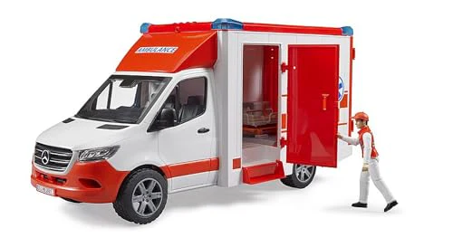 Bruder MB Sprinter Ambulance with Driver and Light + Sound Module - Image 3