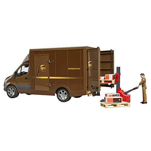 Bruder MB Sprinter UPS with Driver and Accessories - Image 3