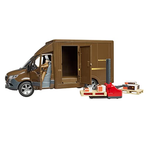 Bruder MB Sprinter UPS with Driver and Accessories - Image 4