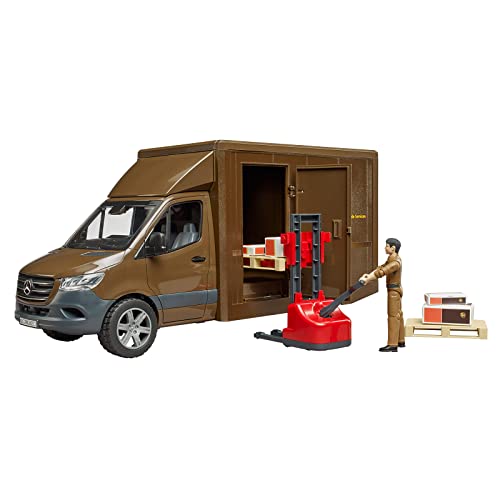Bruder MB Sprinter UPS with Driver and Accessories - Image 5
