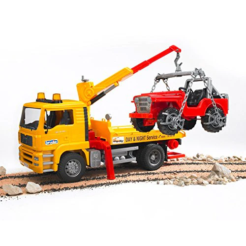 Bruder Man TGA Tow Truck with Cross Country Vehicle - Image 7