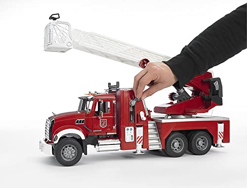 Bruder Mack Granite Fire Engine Truck w/ Working Water Pump, Lights & Engine Sounds - Image 12