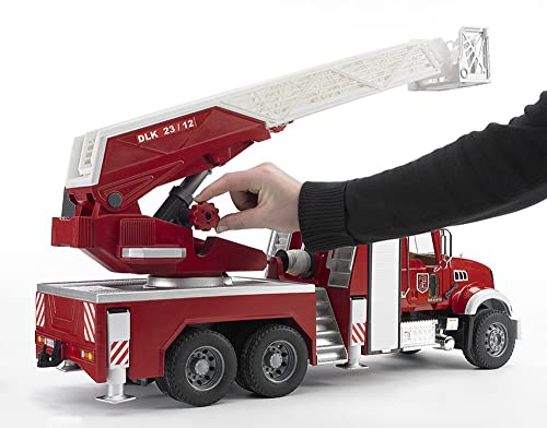 Bruder Mack Granite Fire Engine Truck w/ Working Water Pump, Lights & Engine Sounds - Image 4