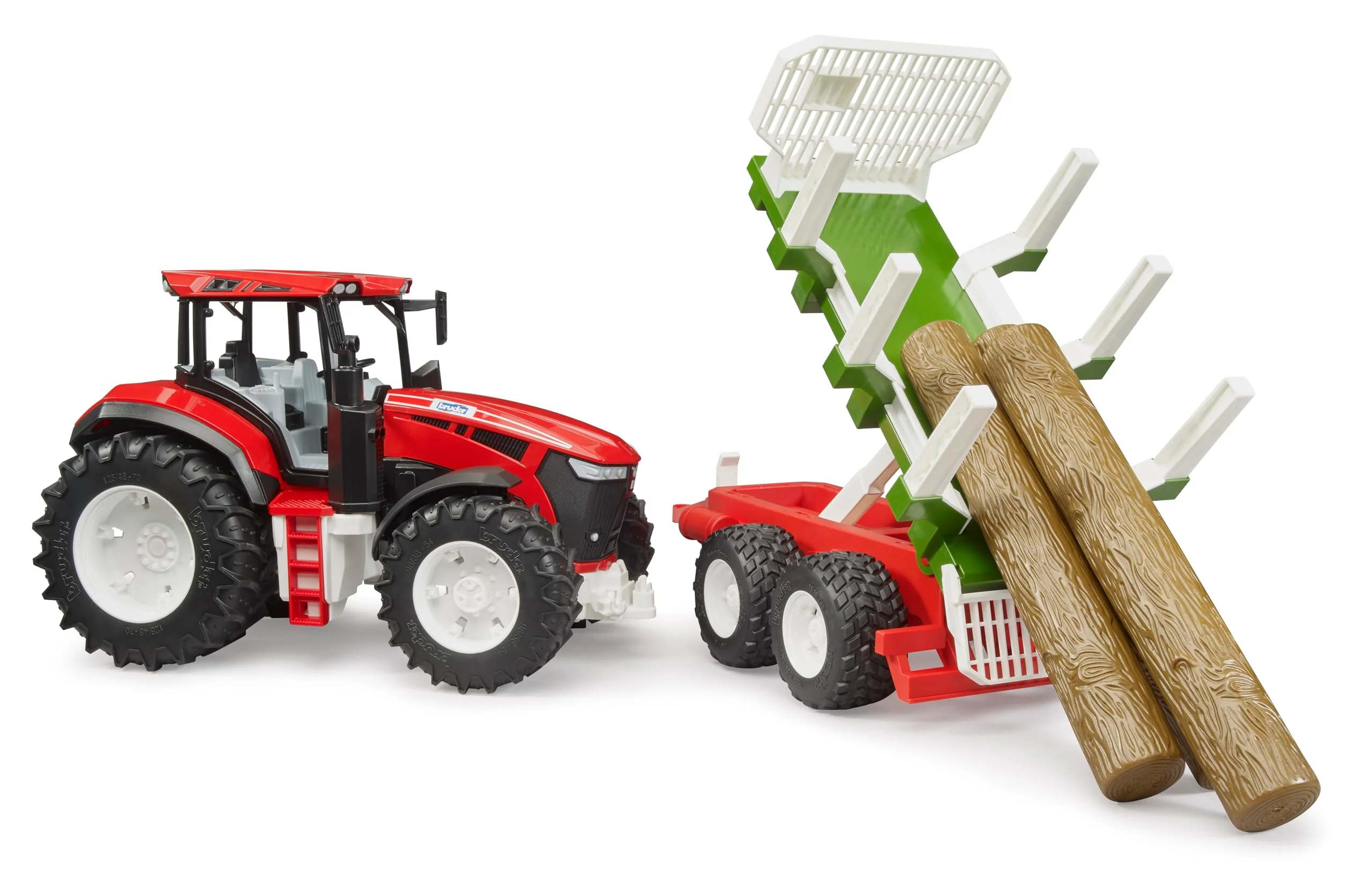 Bruder 03453 Roadmax Tractor with Trailer and 3 Logs - Image 3