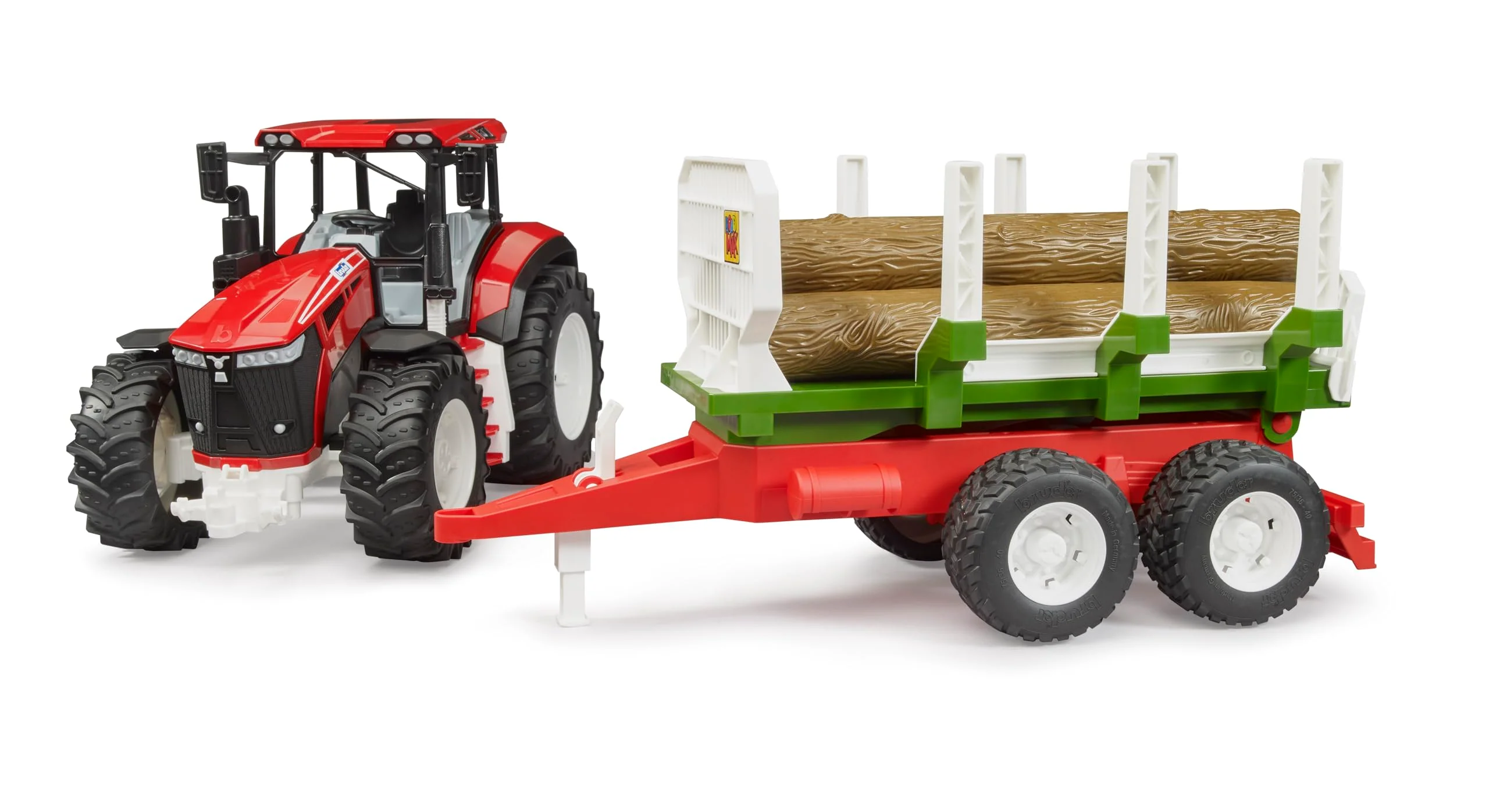 Bruder 03453 Roadmax Tractor with Trailer and 3 Logs - Image 4