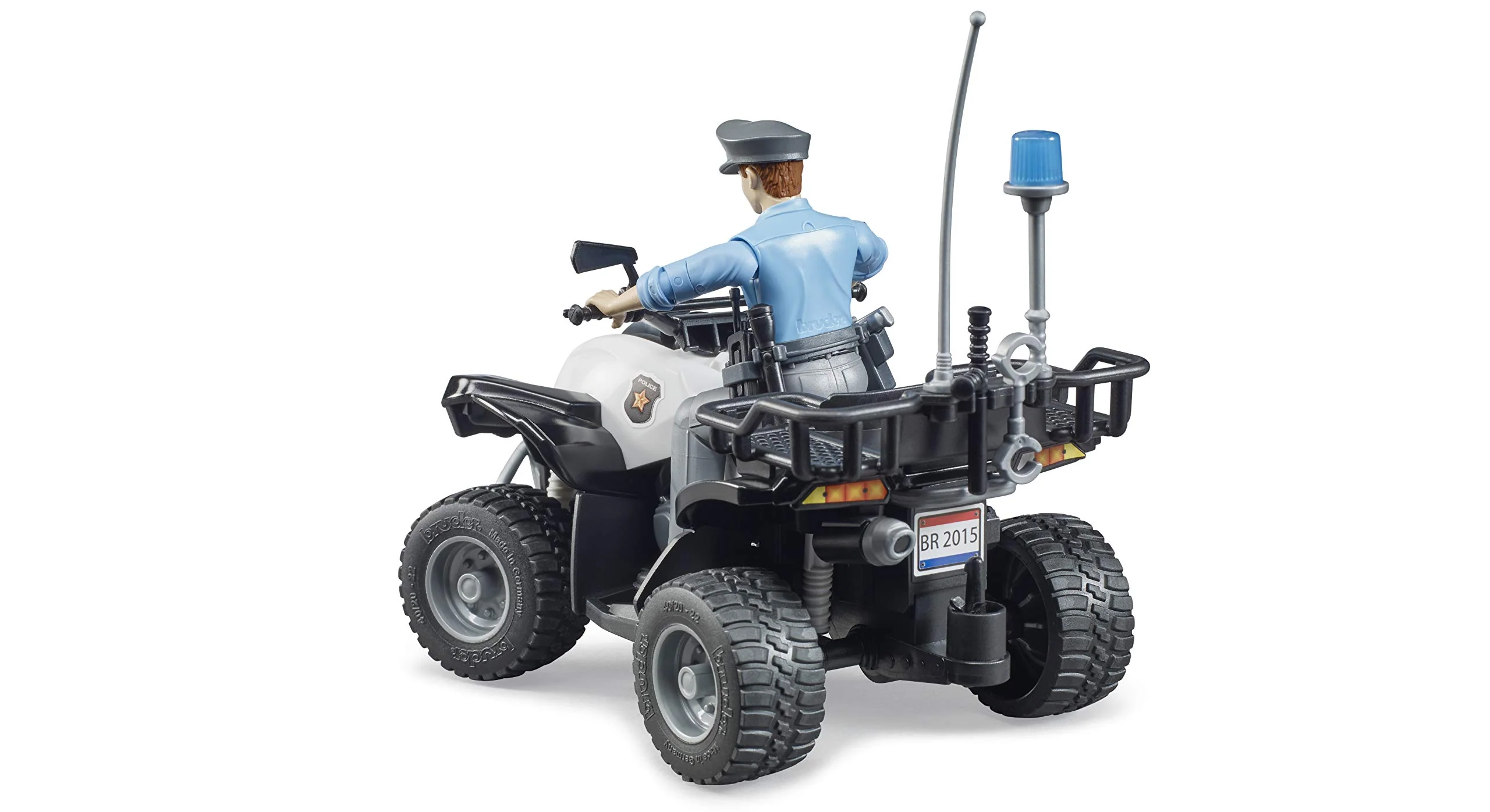 Bruder Police Quad with Light Skin Policeman and Accessories - Image 4