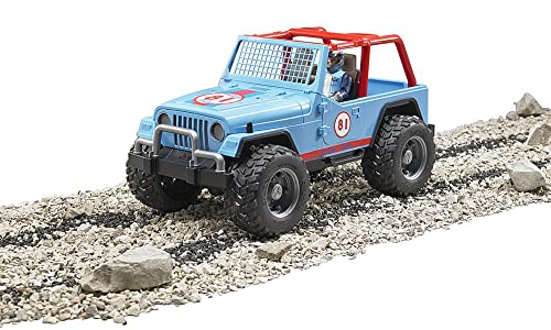 Bruder Jeep Cross Country Racer Vehicle with Driver Blue - Image 2