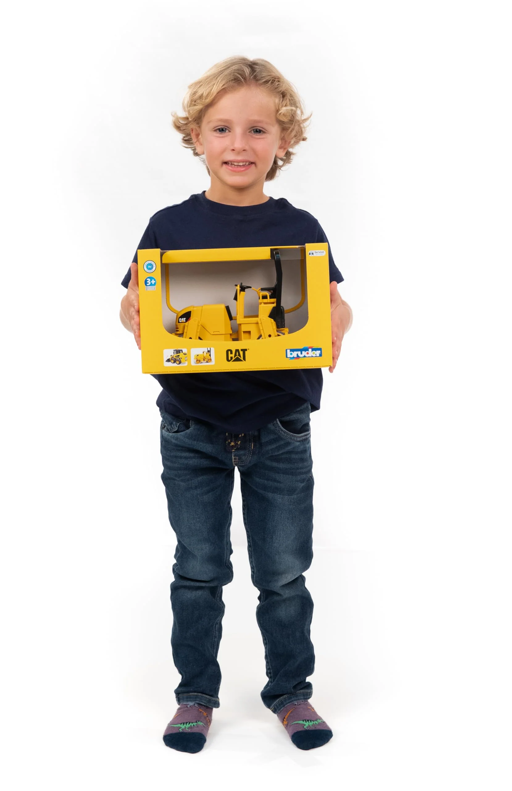 Bruder Toys - Construction Realistic CAT Asphalt Drum Compactor Vehicle with Articulated Steering - Ages 3+ - Image 3