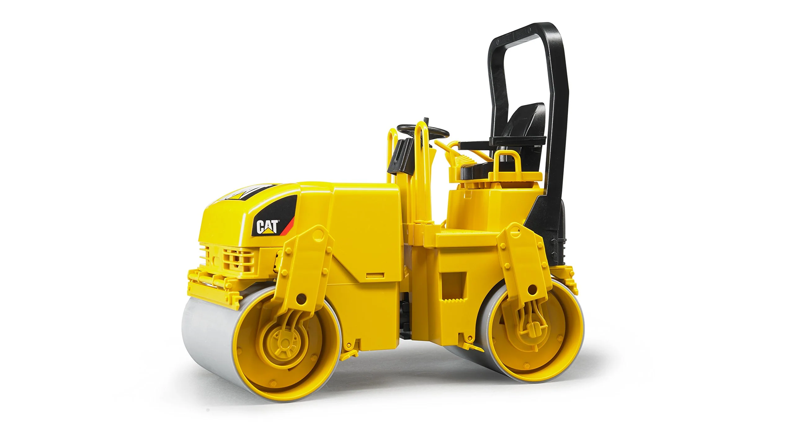 Bruder Toys - Construction Realistic CAT Asphalt Drum Compactor Vehicle with Articulated Steering - Ages 3+ - Image 5