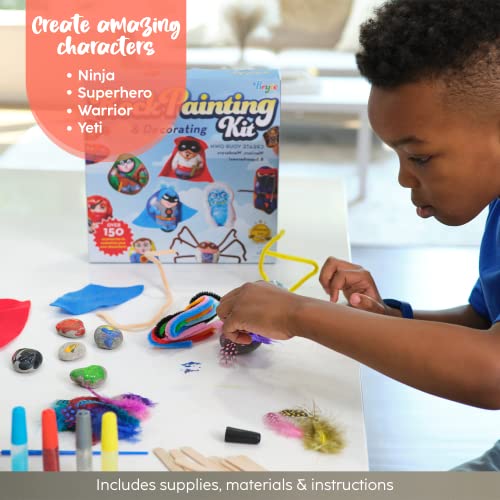 Bryte Rock Painting Kit for Kids 6+ With Ninja, Warrior and Superhero Toy Accessories, Paint Set, and Includes Easy-to-Follow Instructional Videos; Arts & Crafts - Image 7