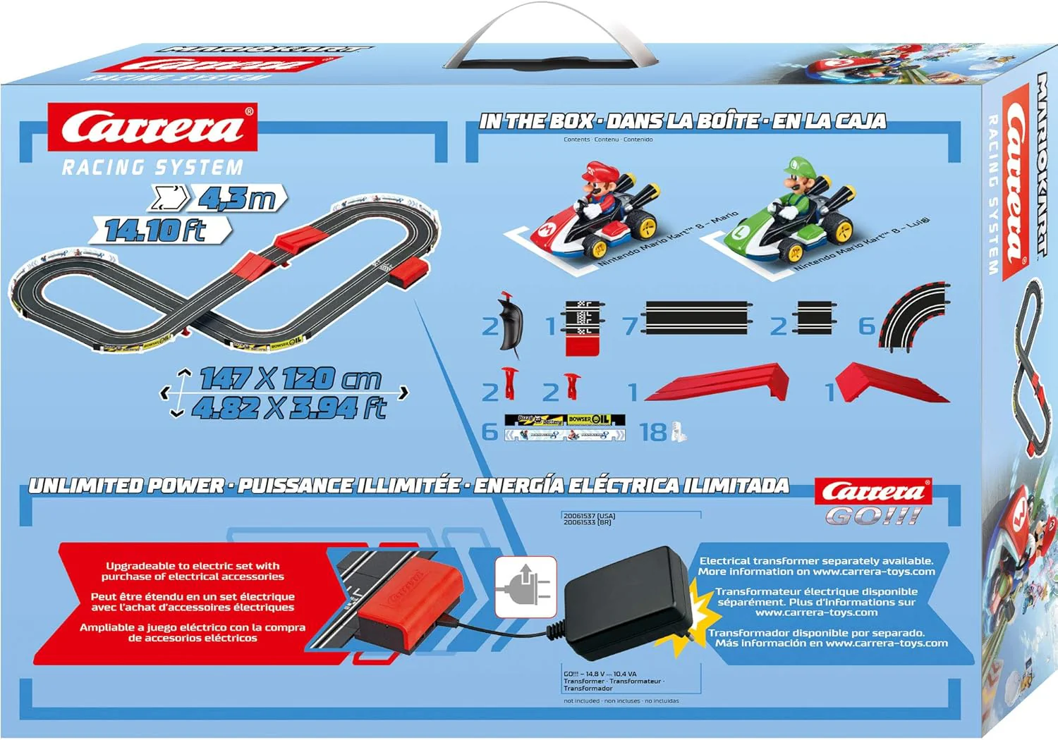 Carrera GO Battery Operated 1:43 Scale Slot Car Racing Toy Track Set with Jump Ramp for Kids Ages 5 Years and Up, Mario Kart - Image 7