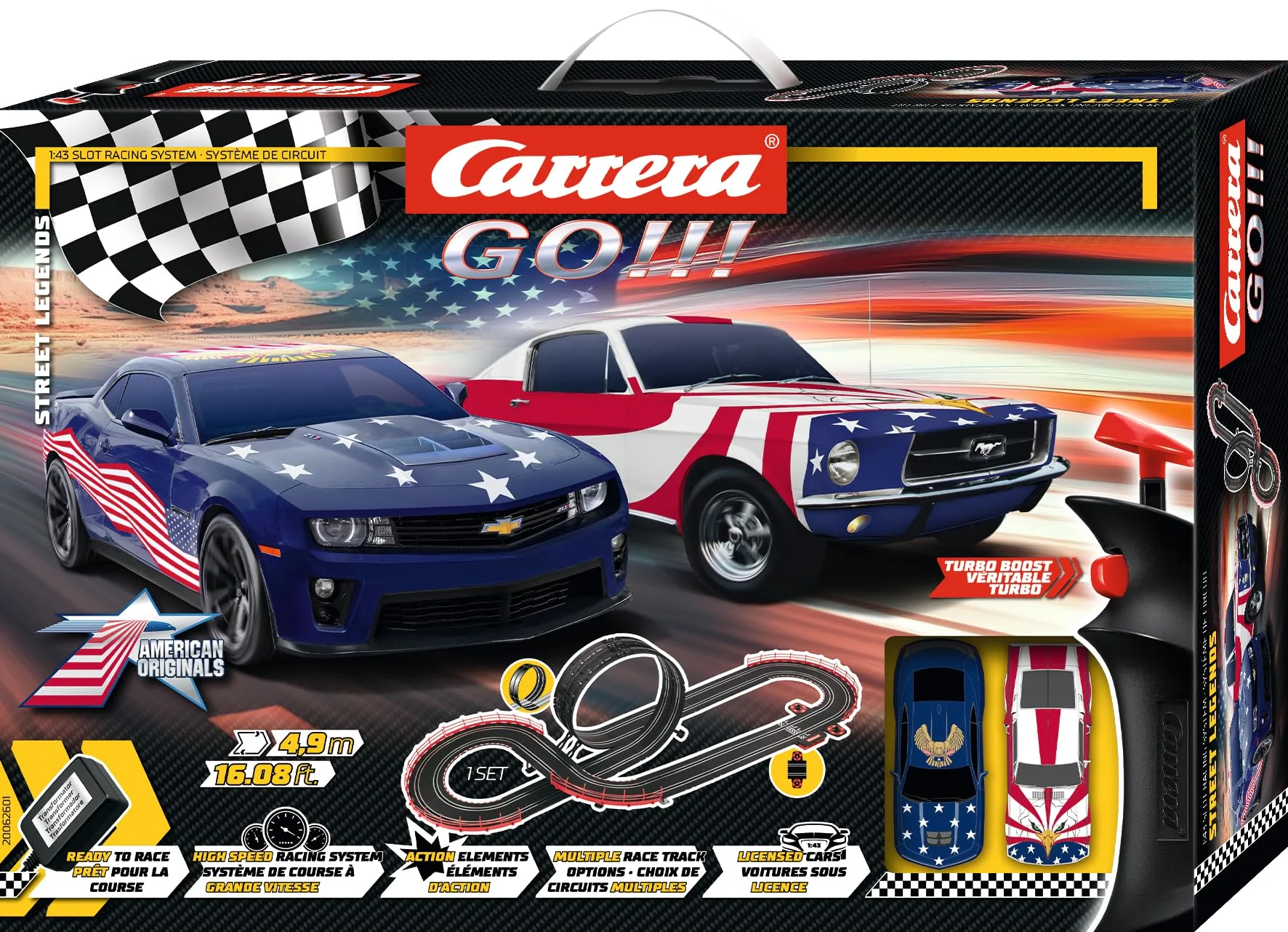 Carrera GO Electric Powered Slot Car Racing Kids Toy Race Track Set 1:43 Scale, Street Legends - Image 2