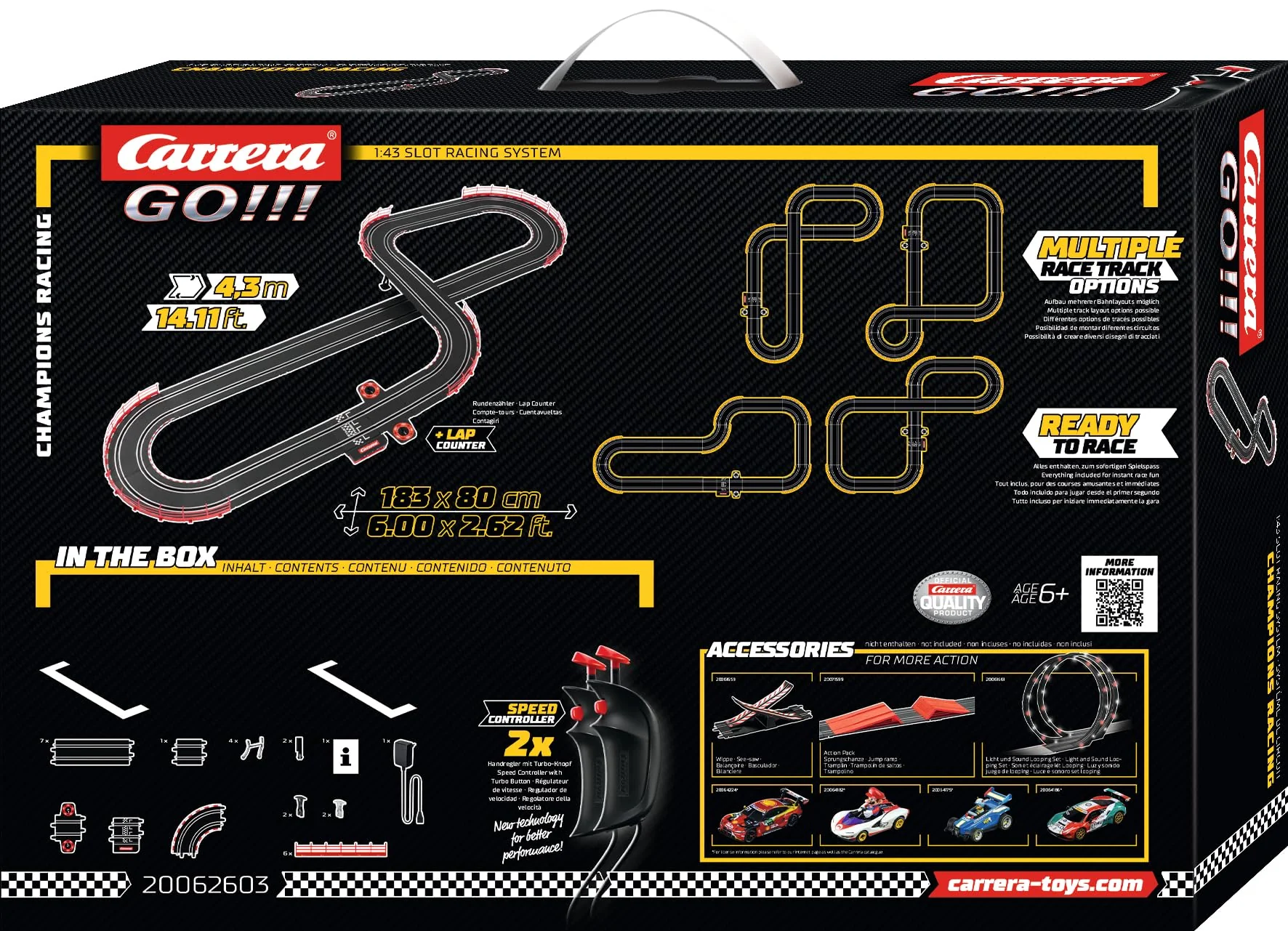 Carrera GO Slot Car Toy Race Track Set with High-Speed Cars, Racing Game for Boys, Girls, and Kids, Ages 6+, Champion's Racing - Image 4