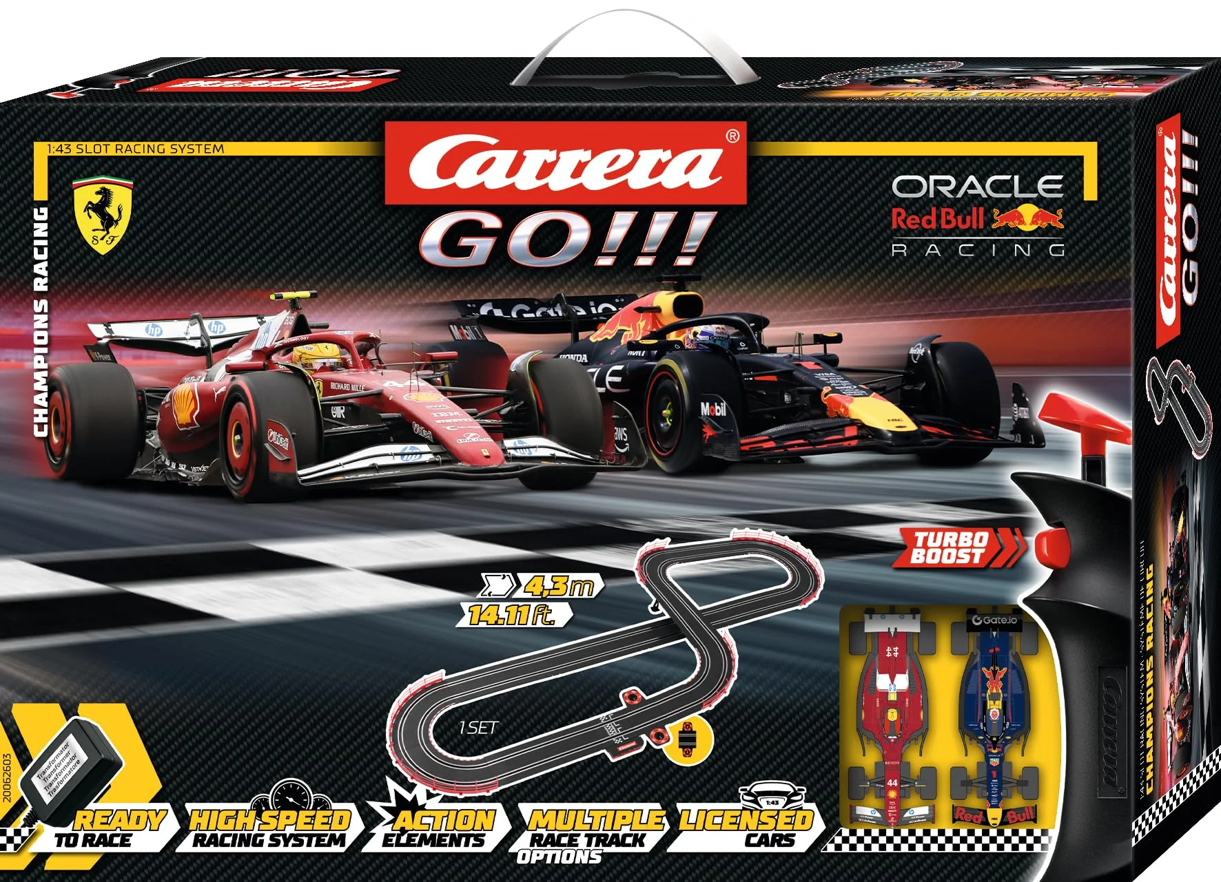 Carrera GO Slot Car Toy Race Track Set with High-Speed Cars, Racing Game for Boys, Girls, and Kids, Ages 6+, Champion's Racing - Image 5