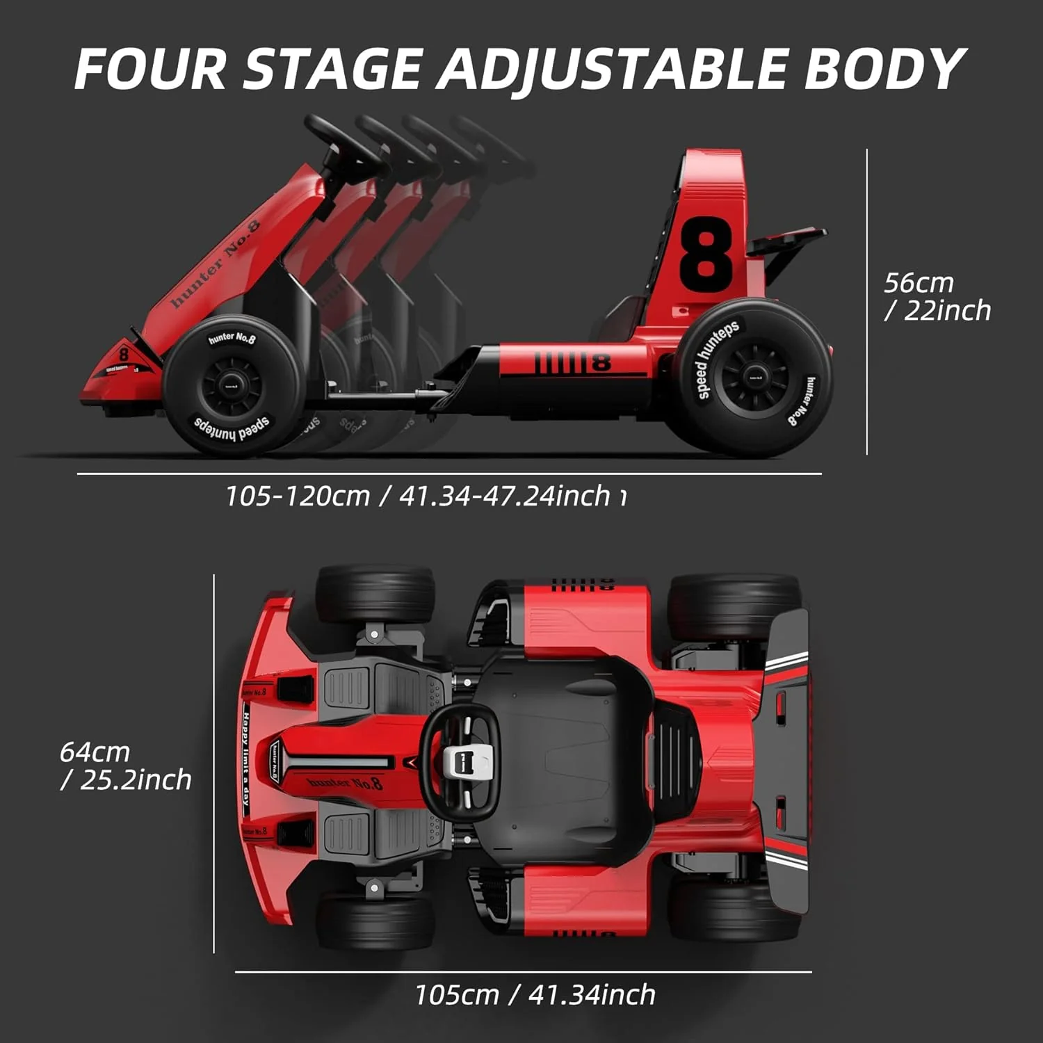 Electric Go Kart for Kids 12V7AH Battery Powered Ride On Cars with Parent Remote Control for Boys Girls Age 3-8 - Image 8