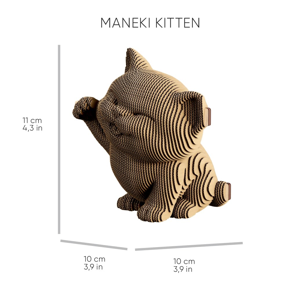CARTONIC 3D Puzzle Model Kit – Gift for Teens, Adults, Kids, Women, Men - 3D Puzzle Transforms Into Charming Home Decor (Trio Kittens) - 254 Pieces - Image 4