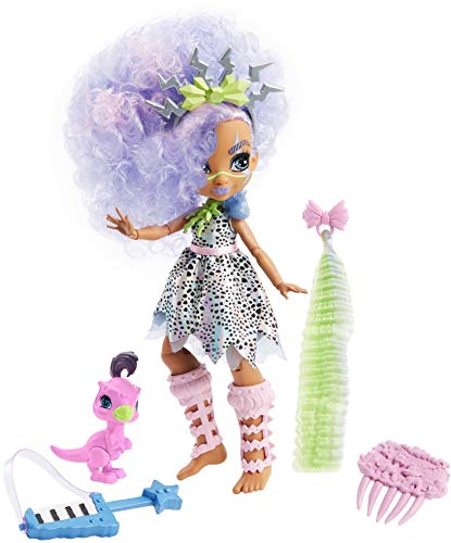 Cave Club Bashley Doll Poseable Prehistoric Fashion Doll with Dinosaur Pet and Accessories - Image 2