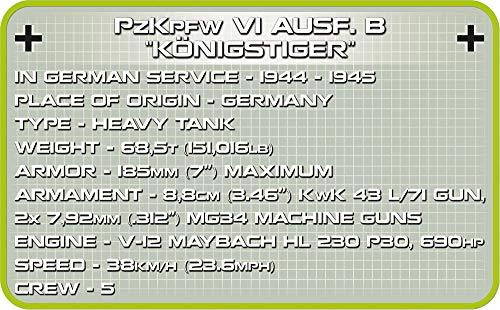 COBI Historical Collection PzKpfw VI AUSF. B KONIGSTIGER - 1000 Pieces Building toy set - Image 11