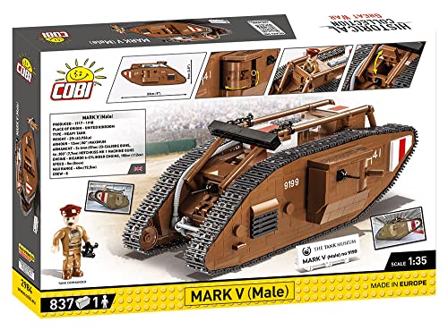 COBI Historical Collection The Tank Museum Mark V (Male) Tank , Brown - Image 10