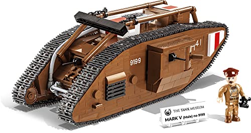 COBI Historical Collection The Tank Museum Mark V (Male) Tank , Brown - Image 4